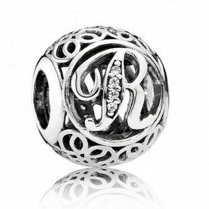 Pandora Letter R Vintage Alphabet Letter Charm